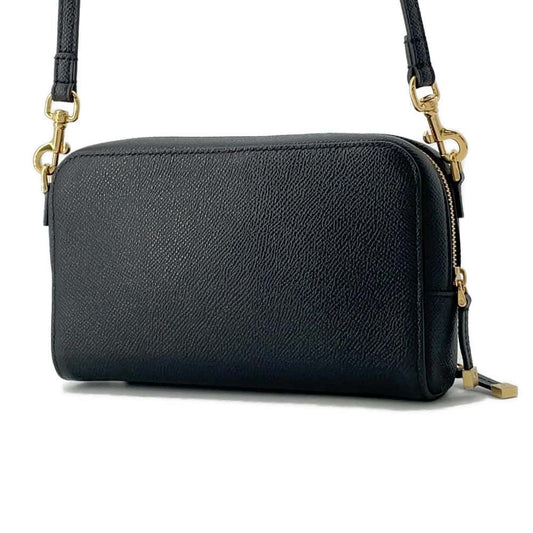 Dior Karo Double Pouch Shoulder Bag Black S7431UBAE Leather