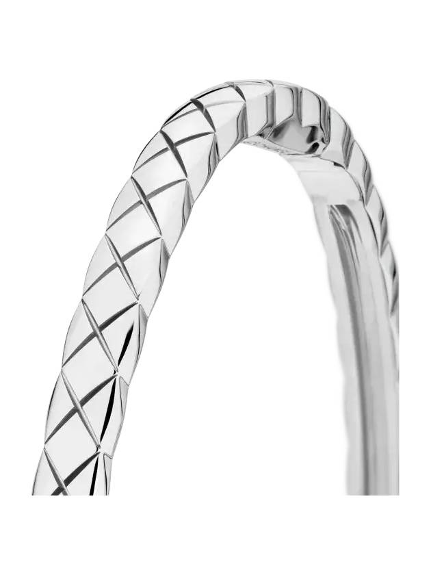 Coco Crush Quilted Diamond Motif Bracelet Silver Chanel