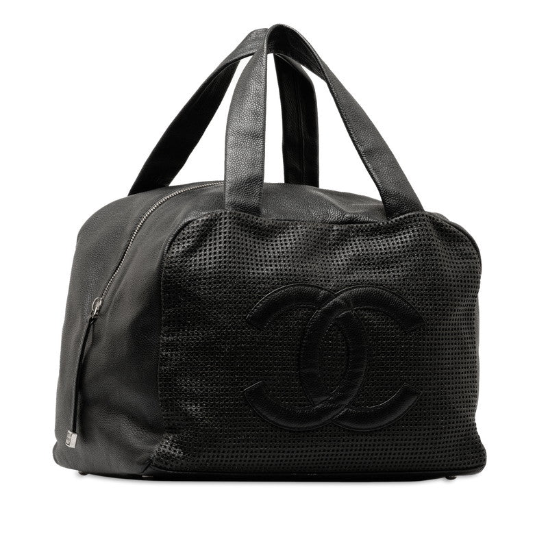 Chanel Coco Boston Bag Black Matt Caviar S Pants  Chanel
