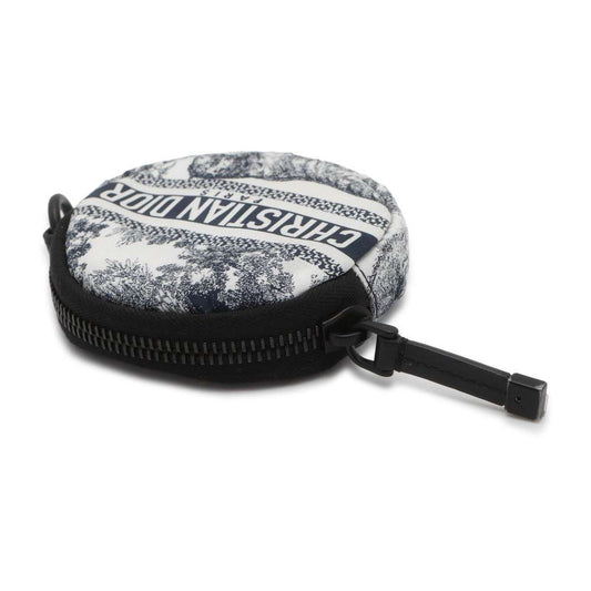 Dior Toile de Jouy Coin purse Navy Nylon