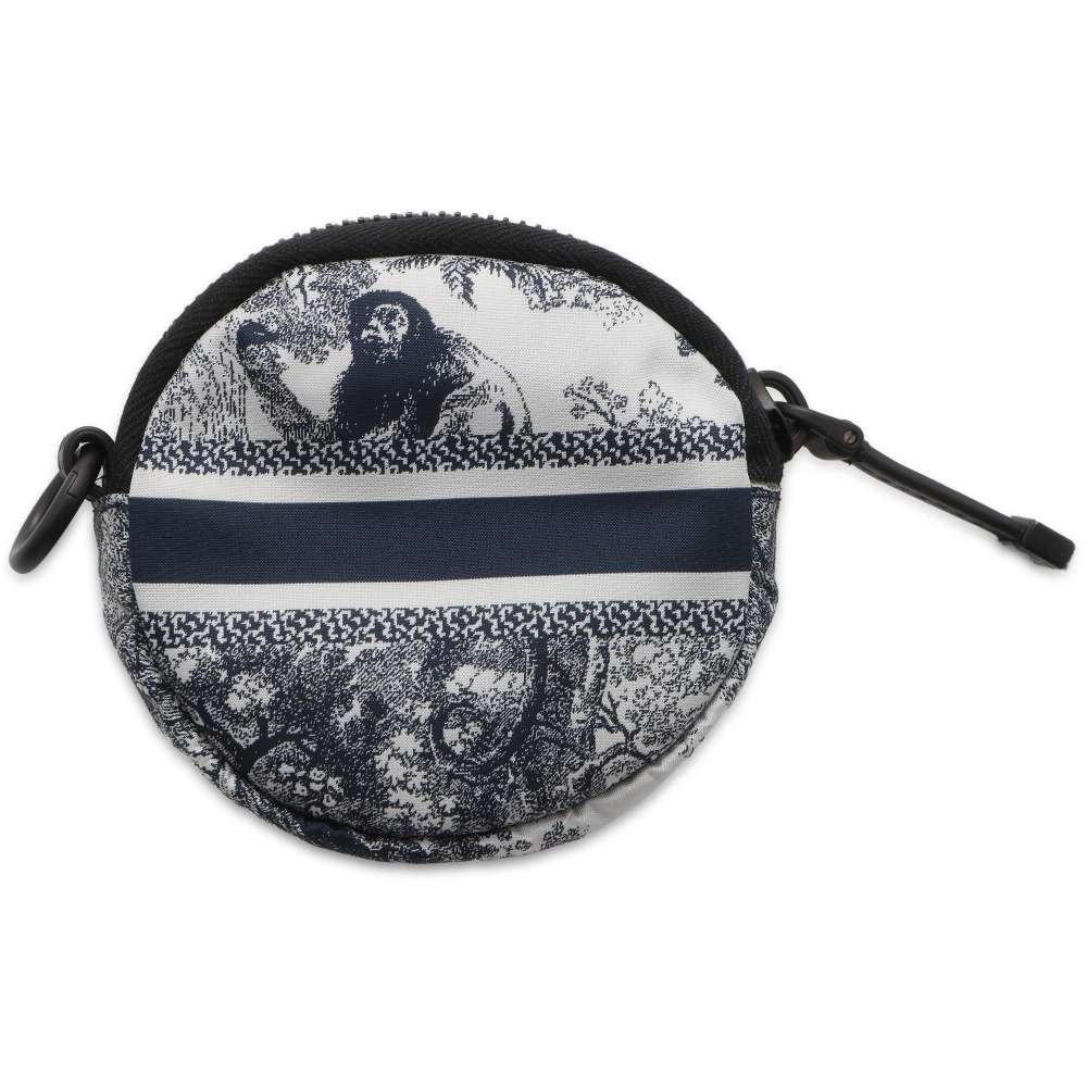 Dior Toile de Jouy Coin purse Navy Nylon