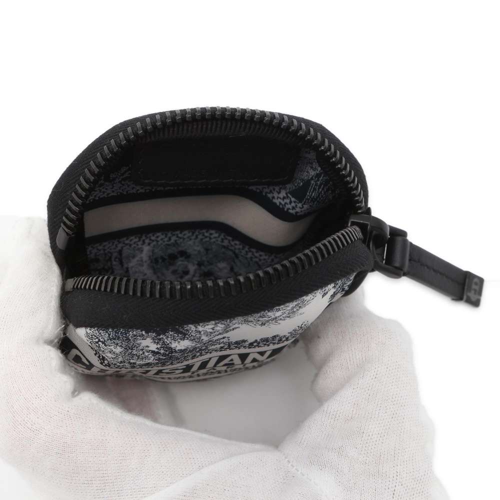 Dior Toile de Jouy Coin purse Navy Nylon