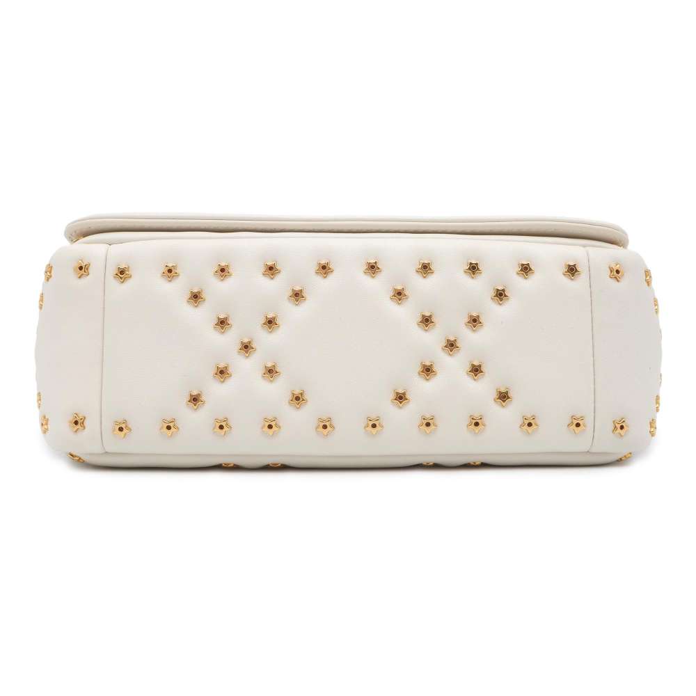 Dior Caro Lucky Star ChainShoulder Bag White M9241UNHH Lambskin Size Small