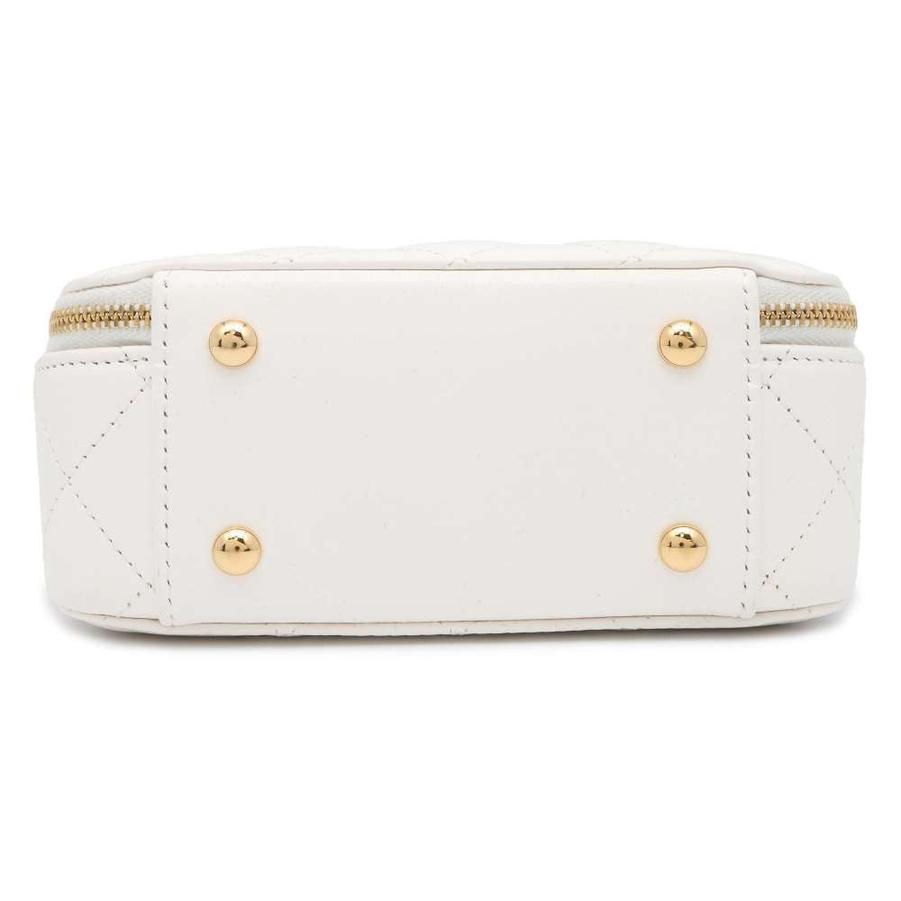 CHANEL Matelasse ChainClutch Shoulder Bag White AP3088 Lambskin