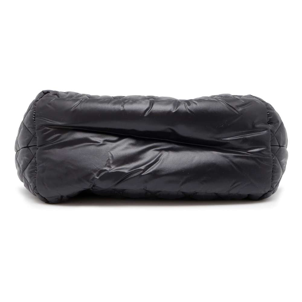 CHANEL Coco Cocoon SmallTote Bag Black A48610 Nylon Size PM