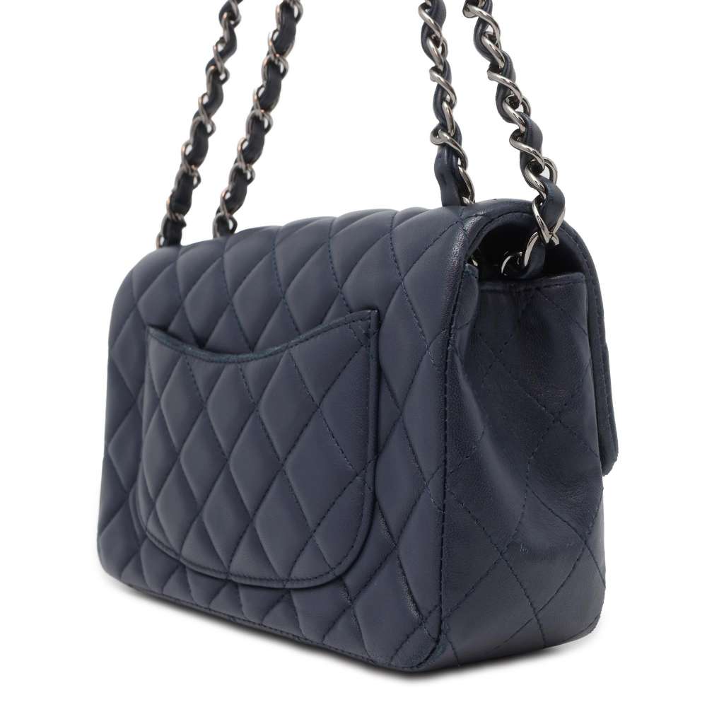 CHANEL Mini Matelasse ChainShoulder Bag Navy A69900 Lambskin