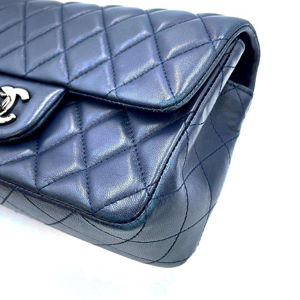 CHANEL Mini Matelasse ChainShoulder Bag Navy A69900 Lambskin