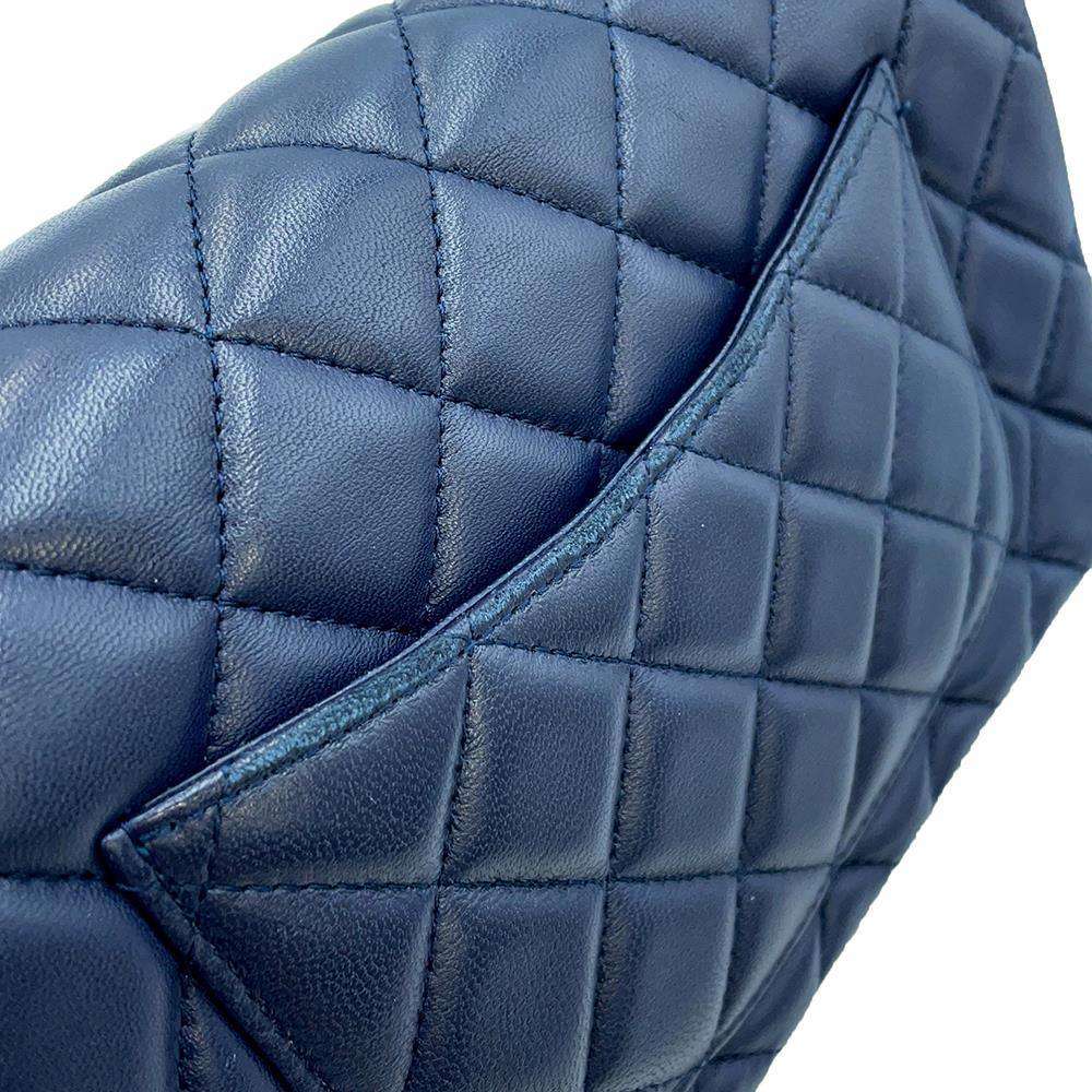 CHANEL Mini Matelasse ChainShoulder Bag Navy A69900 Lambskin