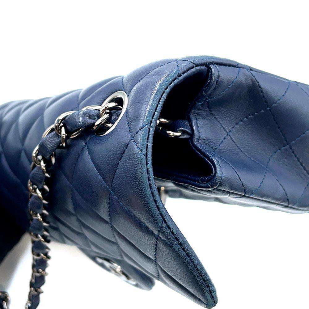 CHANEL Mini Matelasse ChainShoulder Bag Navy A69900 Lambskin