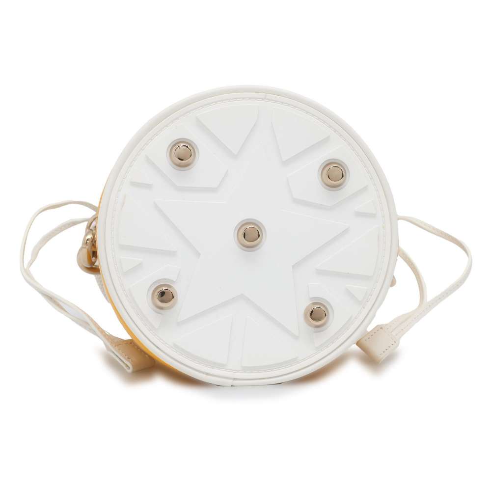 Dior Vive Bucket 2WAYShoulder Bag White/Yellow Leather