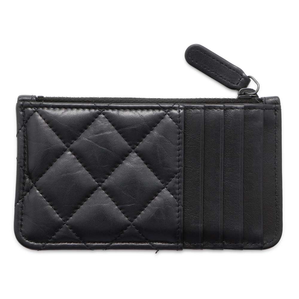CHANEL 2.55 CardCoin purse Black Calf Leather