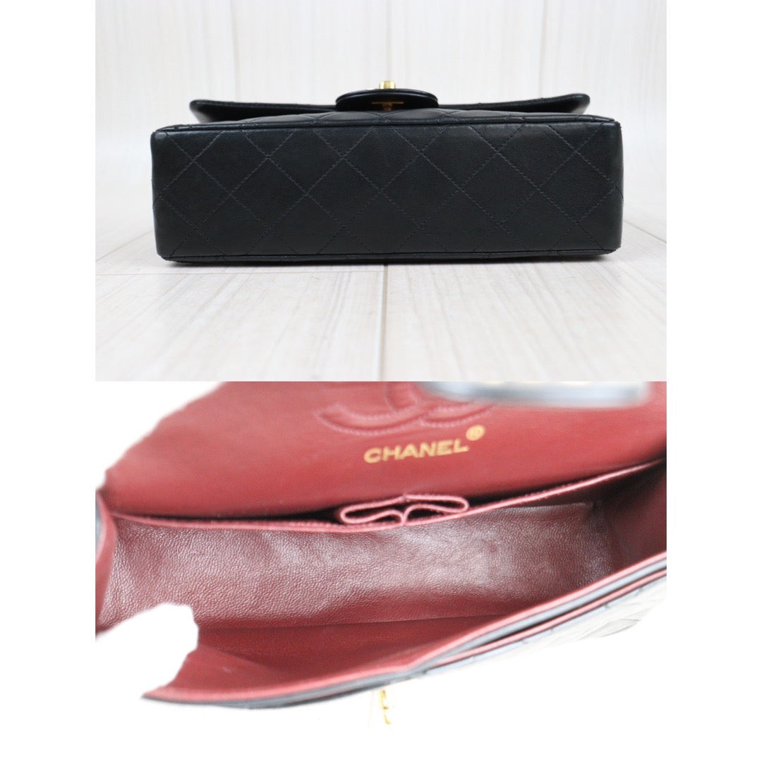 Rank AB ｜ CHANEL Matrasse Double Flap 23 Shoulder Bag Black  Made In 1986-1988 Year｜23122401