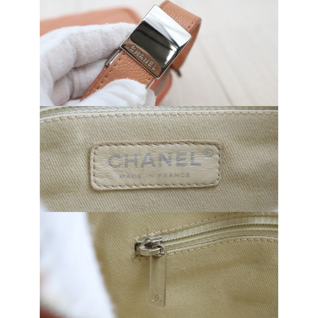 Very Good ( Rank A)｜ CHANEL Caviar Skin Calf Leather Shoulder Bag Pink Made In 2008～2009Year｜Y25061701