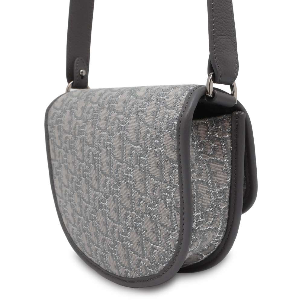 Dior Oblique Gallop Shoulder Bag Gray 1ADPO033DOS_H30Q Canvas Leather