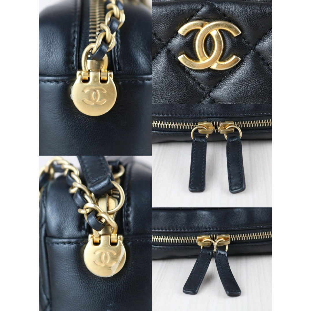 Very Good ( Rank A)｜ CHANEL Matrasse Chain Camera Bag  Shoulder Bag Black  ｜R24111204