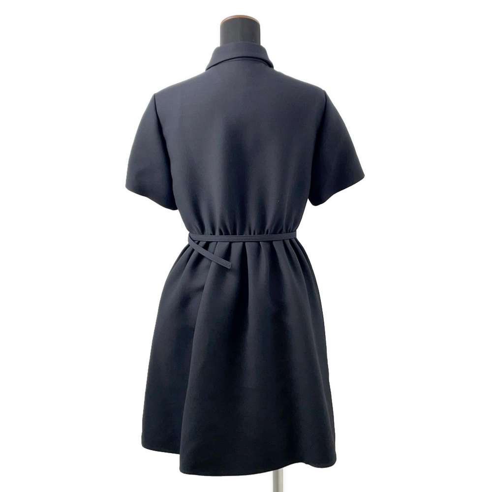 Dior one piece Size 34 Navy 311R90A1166 Wool 77% Silk23%