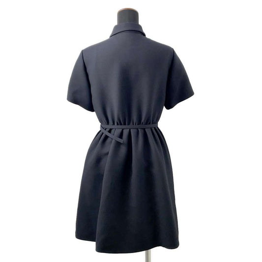 Dior one piece Size 34 Navy 311R90A1166 Wool 77% Silk23%