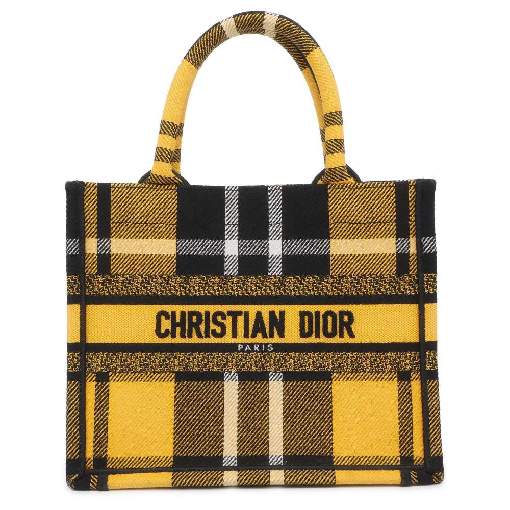 Dior Book tote Yellow/Black Canvas Size Small
