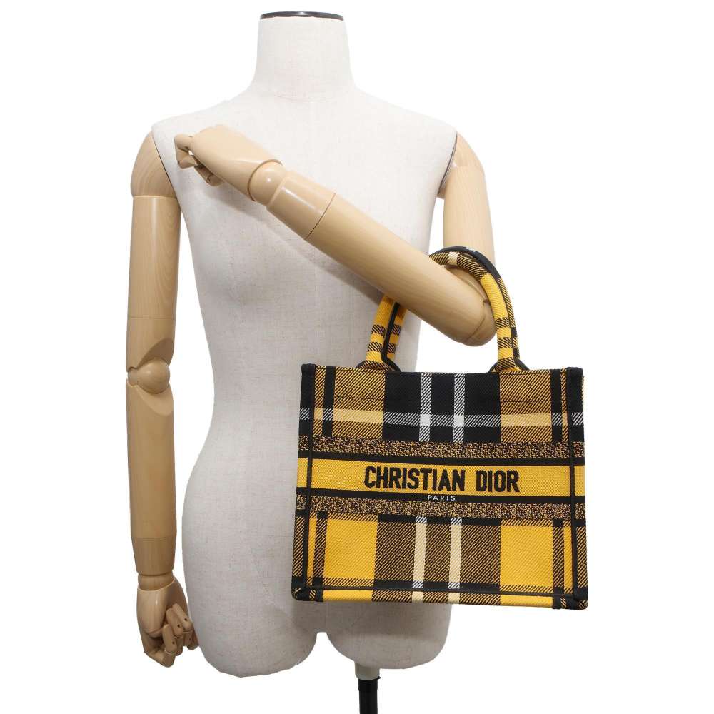 Dior Book tote Yellow/Black Canvas Size Small