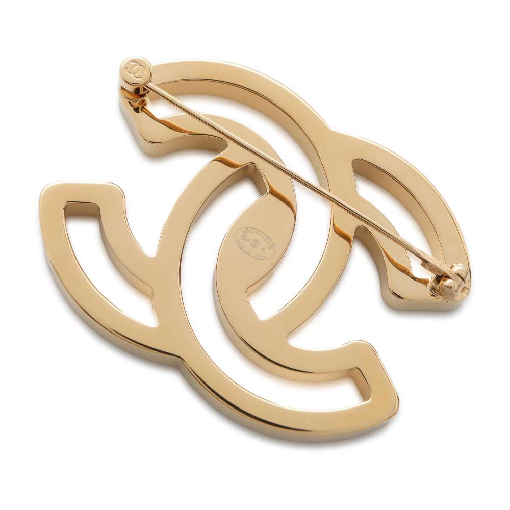 CHANEL CC Logo Brooch ABD666 Metal