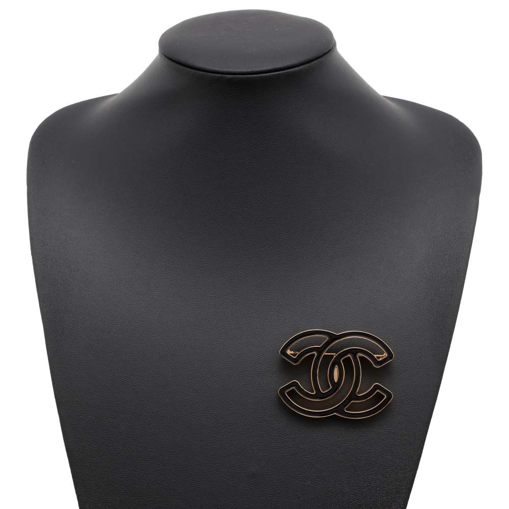 CHANEL CC Logo Brooch ABD666 Metal