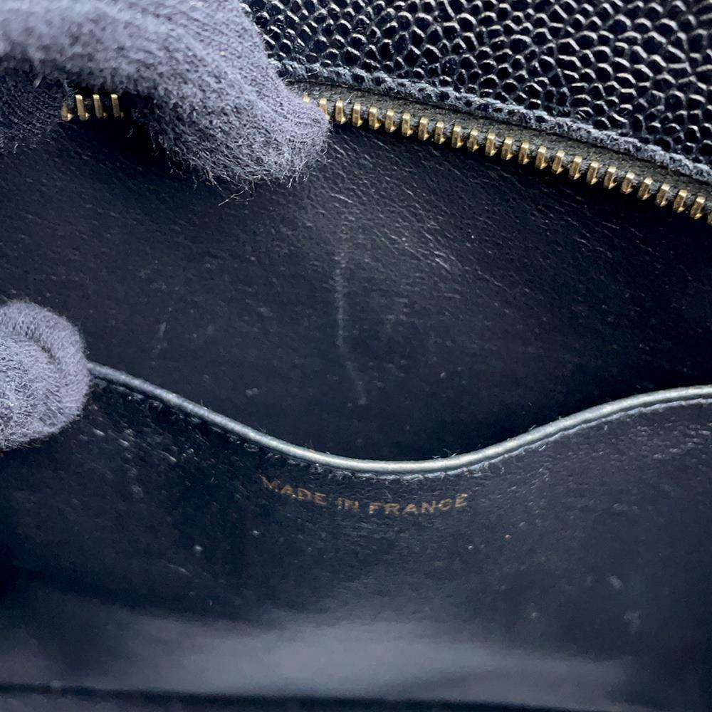 CHANEL Medallion Tote Black A01804 Caviar Leather