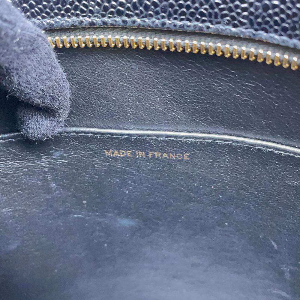 CHANEL Medallion Tote Black A01804 Caviar Leather