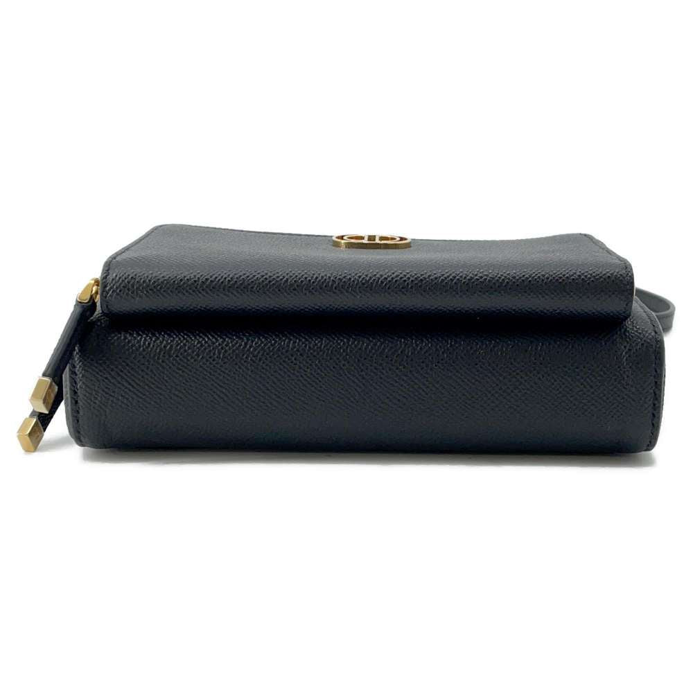 Dior Karo Double Pouch Shoulder Bag Black S7431UBAE Leather