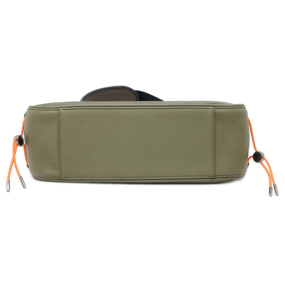 Dior Sacai Collaboration Saddle Tote Bag Moss Green/Navy Nylon Leather