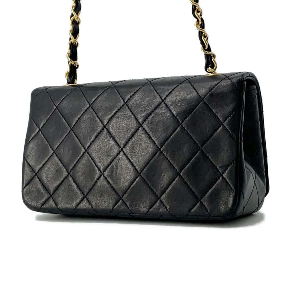 CHANEL Mini Matelasse ChainShoulder Bag Black A03571 Lambskin