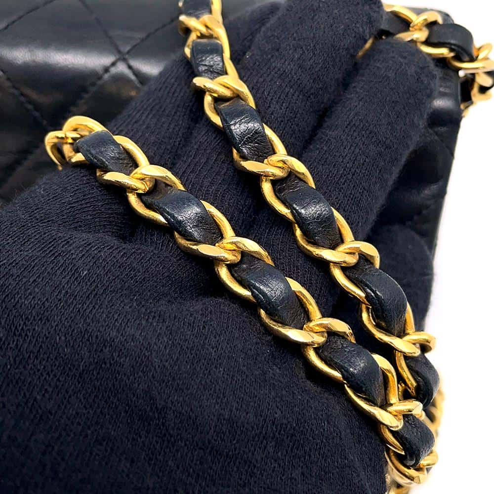 CHANEL Mini Matelasse ChainShoulder Bag Black A03571 Lambskin