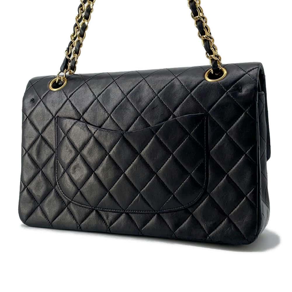 CHANEL Matelasse ChainShoulder Bag Black A01112 Lambskin Size 25