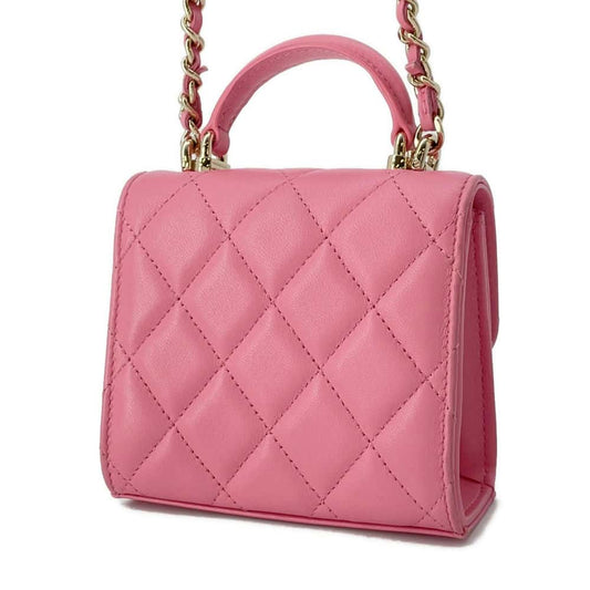 CHANEL Matelasse ChainShoulder Bag Pink AP2682 Lambskin Size 11