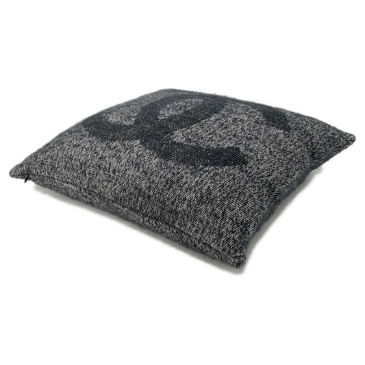 CHANEL CC Logo Cushion Black Cashmere94% Silk6%