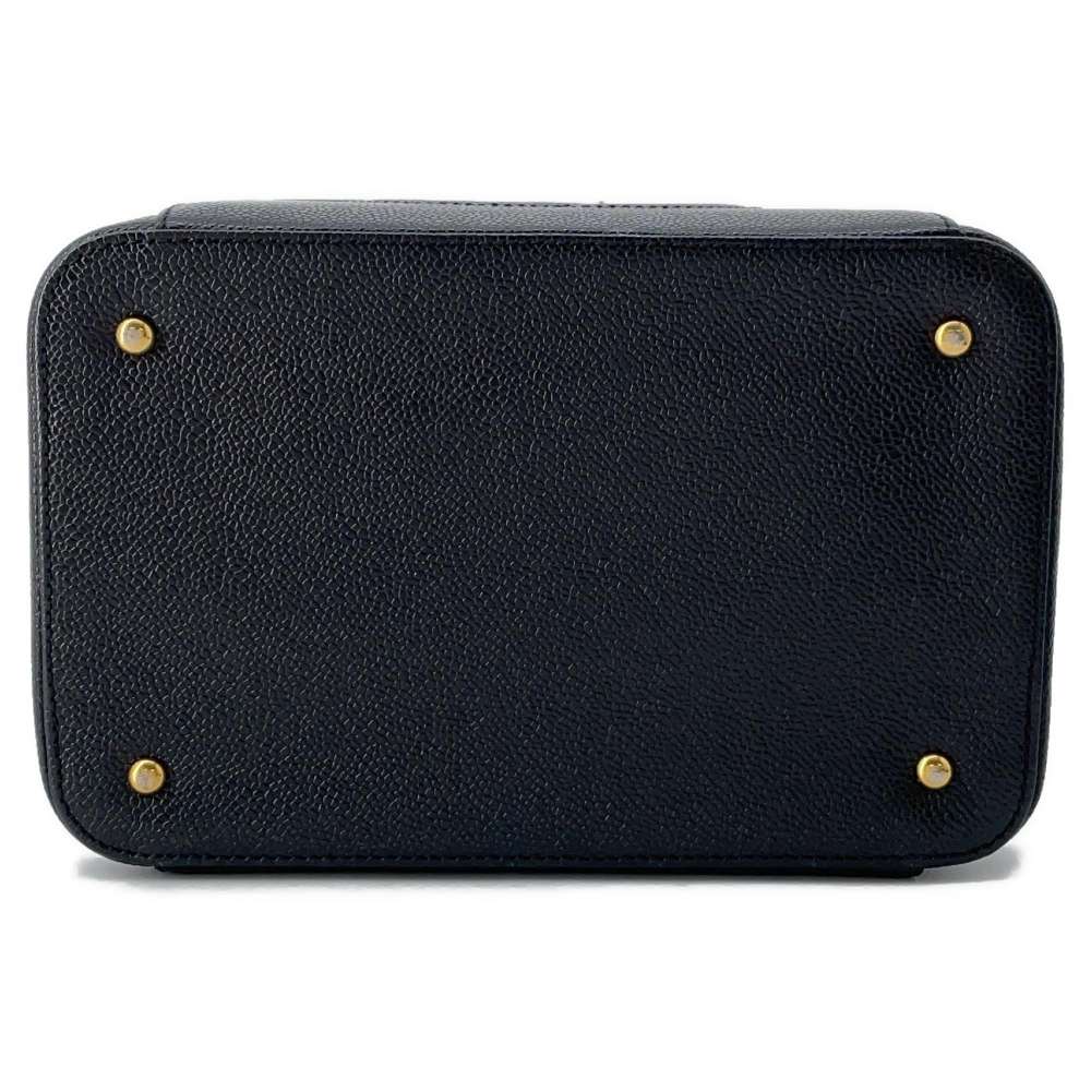 CHANEL 2way vanity Black Caviar Leather