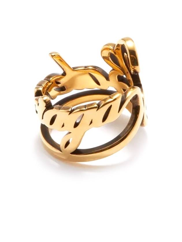 Luxury Balenciaga  Typo Ring Gold