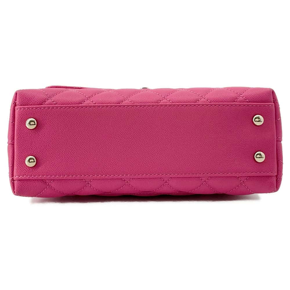 CHANEL Coco Handle 2Way Shoulder Bag Pink A92990 Caviar Leather Size XS
