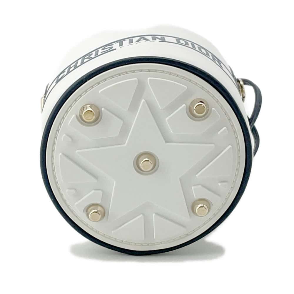 Dior Vive Bucket 2WAYShoulder Bag White/Navy S6250OSGQ_M928 Leather Size micro