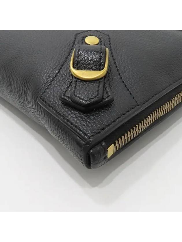 Luxury Balenciaga  652490 Black Grain Calfskin Neo Classic Clutch