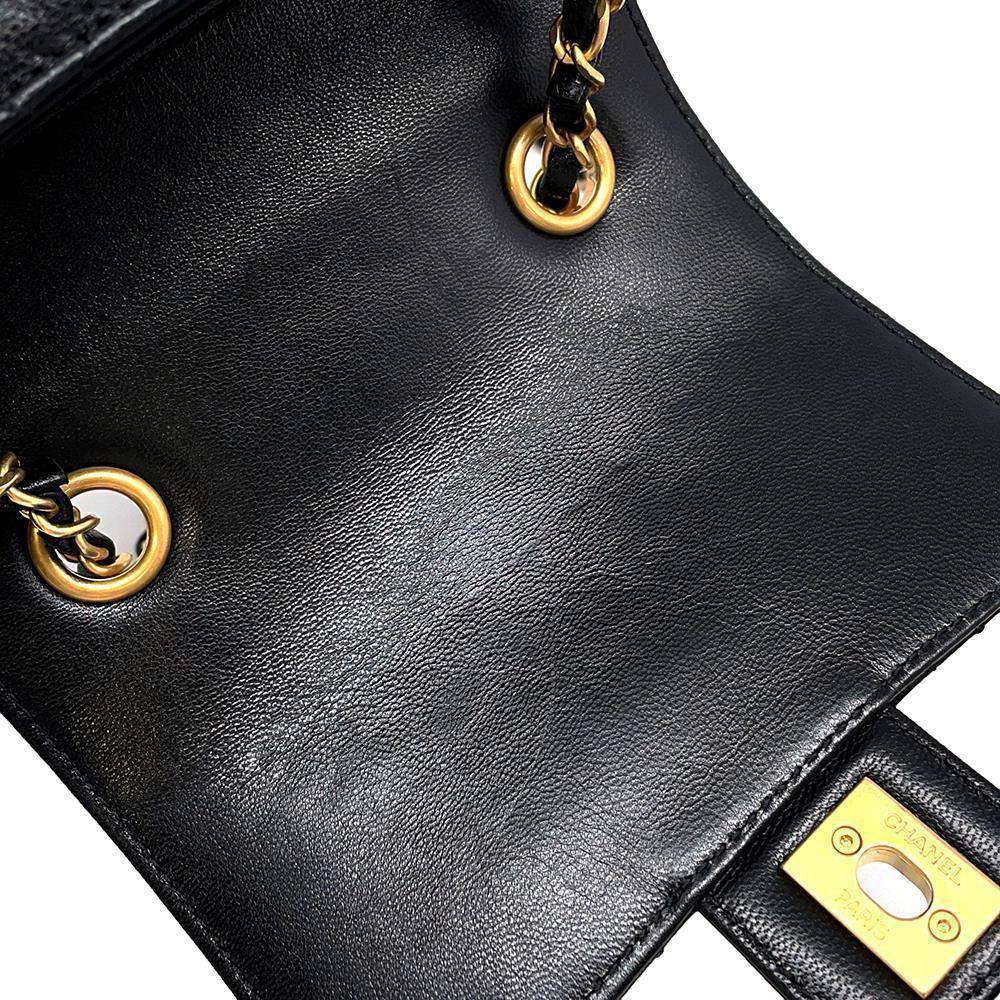 CHANEL Mini Matelasse ChainShoulder Bag Black AS3648 Calf Leather Size Mini