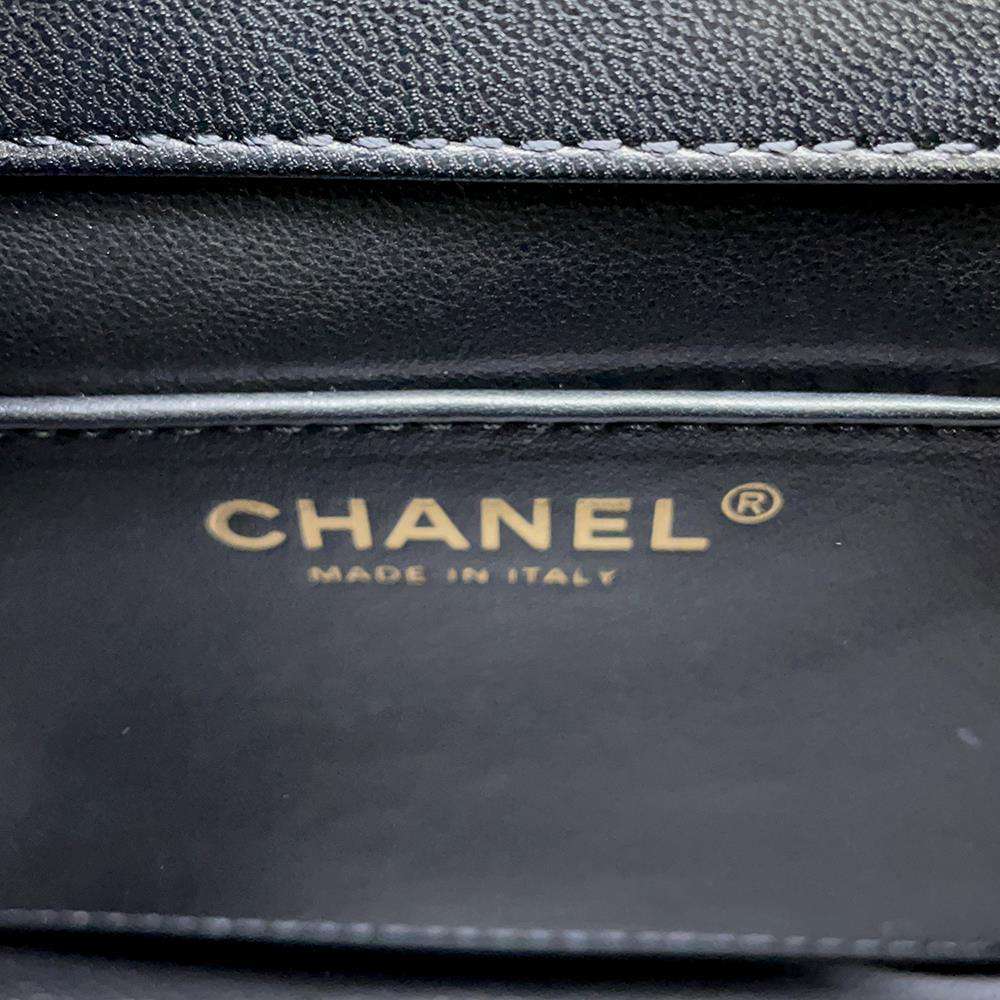 CHANEL Mini Matelasse ChainShoulder Bag Black AS3648 Calf Leather Size Mini