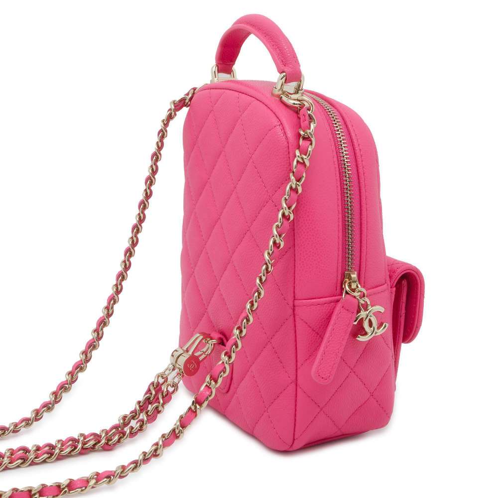 CHANEL Matelasse Mini Backpack Pink AP3753 Caviar Leather