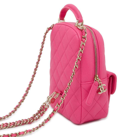 CHANEL Matelasse Mini Backpack Pink AP3753 Caviar Leather