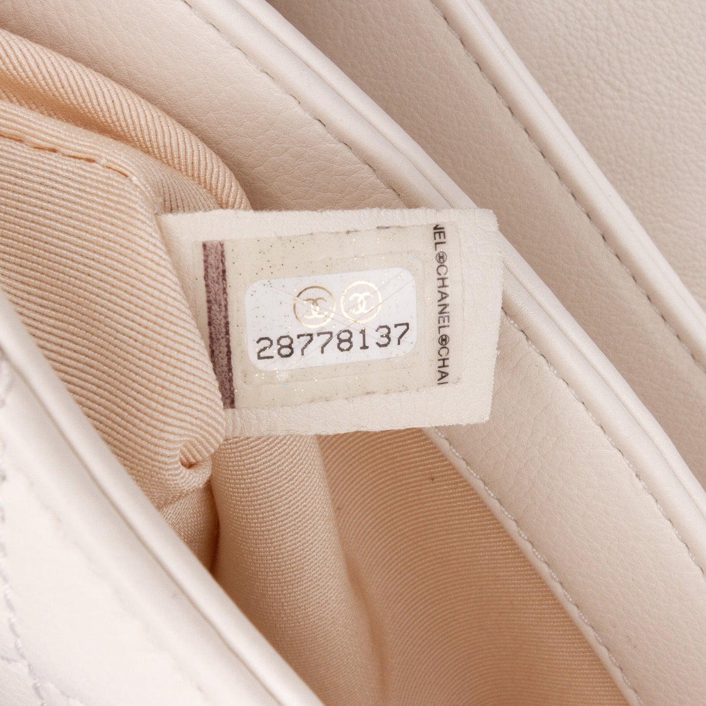White Chanel Quilted Calfskin Pearl CC Accordion Flap Crossbody Bag