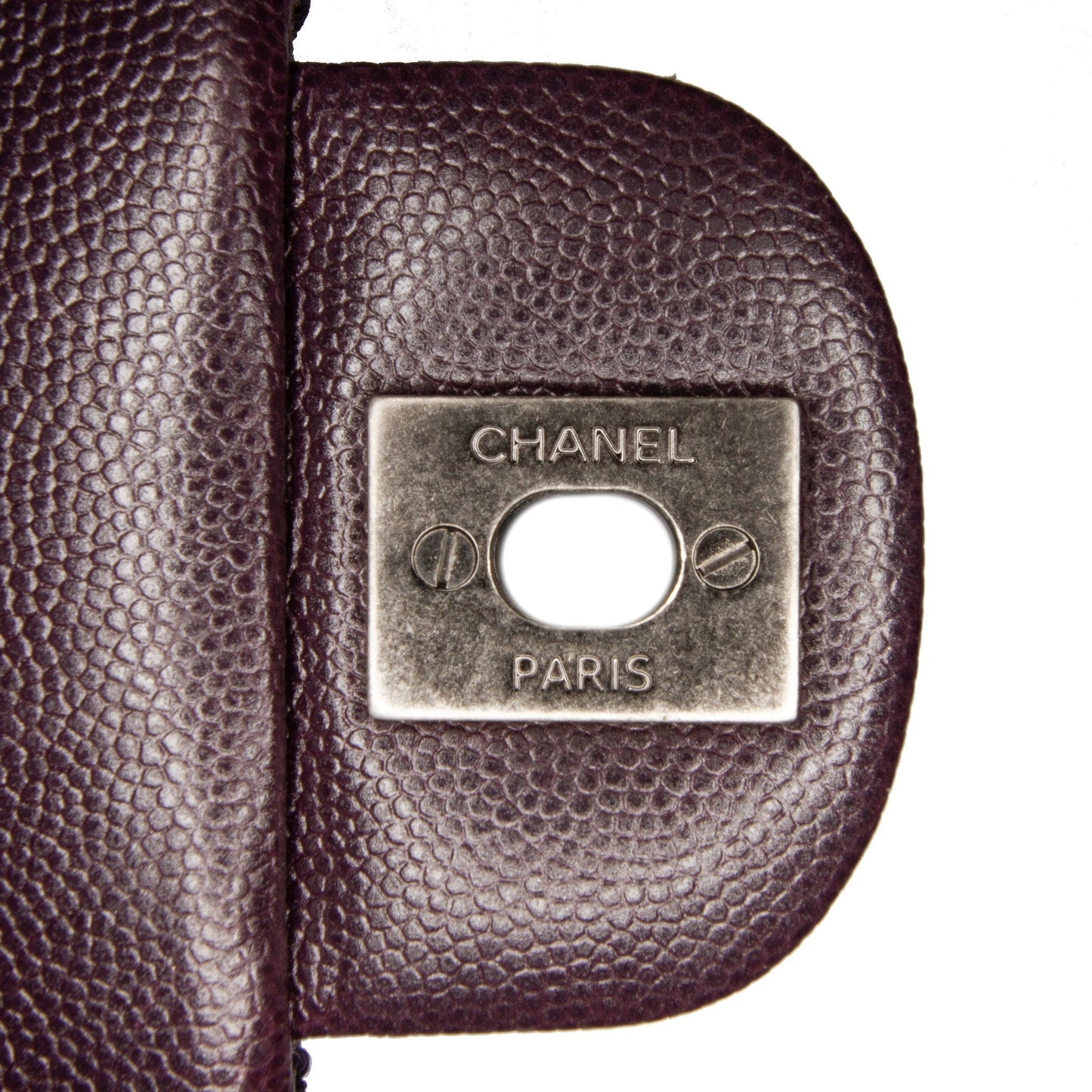 Purple Chanel Mini Square Classic Caviar Single Flap Crossbody Bag