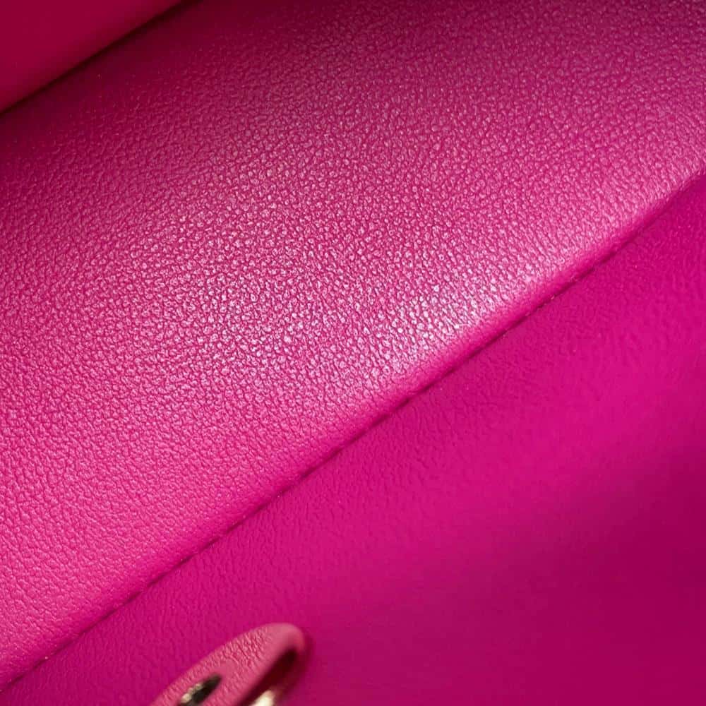 CHANEL Mini Classic Shoulder Bag Pink/Fuchsia/Navy Blue/Black A69900 Wool  Cotton Mix Fiber Size 20
