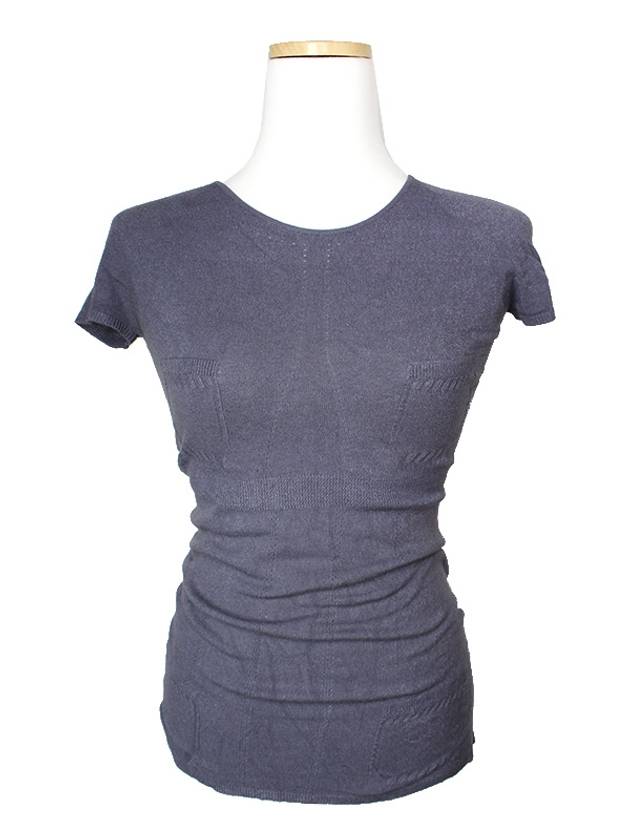 Charcoal gray knit t shirt 44 Chanel