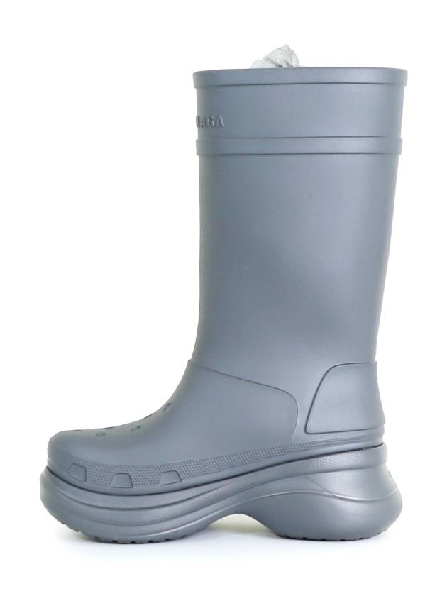 Luxury Balenciaga  42 BB x Crocs Men s Clog Logo Rubber Boots Gray