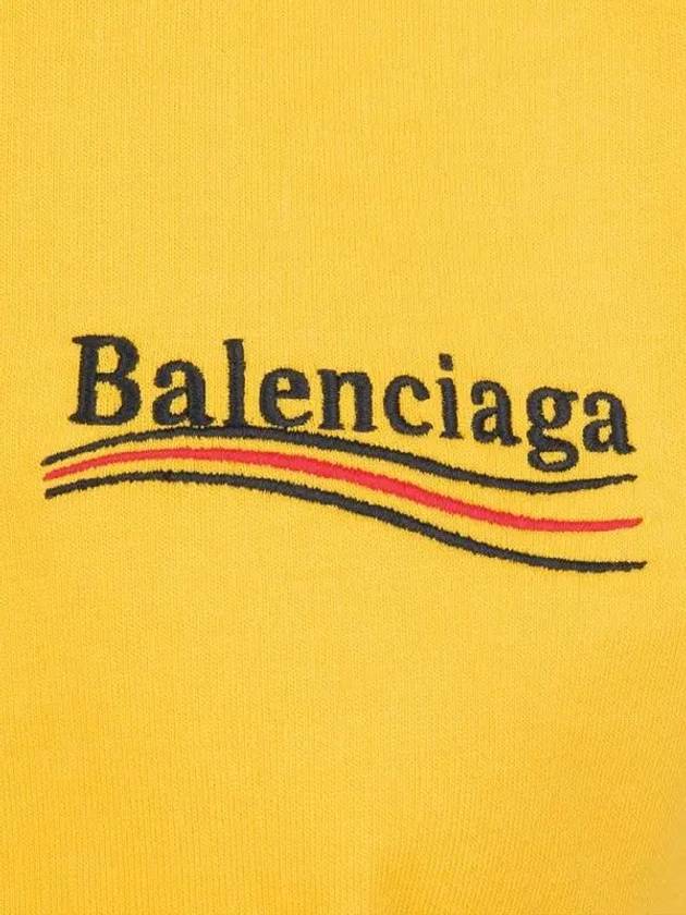 Luxury Balenciaga  Wave Logo Slim Fit Short Sleeve T-Shirt Yellow