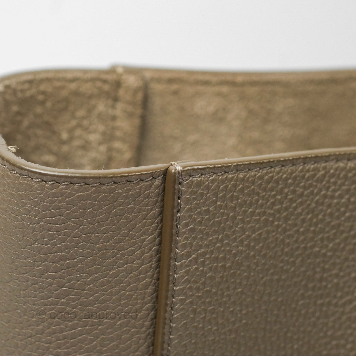 Celine Small Sangle Bucket Bag Taupe Grained Calfskin Gold Hardware